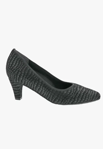 Ros Hommerson Women's Karat Printed Leather Heel Pumps In Black In Gray