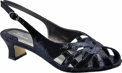 Ros Hommerson Women's Pearl Heel Strap Pump In Black In Multi