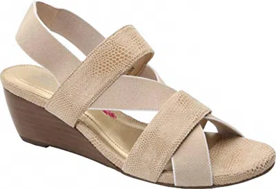 Ros Hommerson Women's Wynona Wedge Sandal In Nude In White