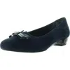 Ros Hommerson Womens Bow Leather Pumps In Blue