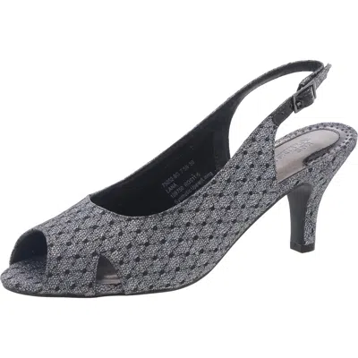 Ros Hommerson Womens Glitter Synthetic Slingback Heels