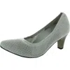 Ros Hommerson Womens Padded Insole Man Made Pumps In Silver