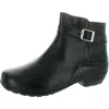 Ros Hommerson Ellis Womens Animal Print Leather Booties In Black