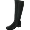 Ros Hommerson Womens Zipper Leather Knee-high Boots In Black