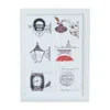 Rosa & Clara Designs Black / Gold / Red London Shop Signs Risograph Print In Multi