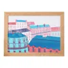 Rosa & Clara Designs Blue / Red Parisian Paws Risograph Print In Multi