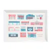 Rosa & Clara Designs Blue / Red Peckham Places Risograph Print In Multi