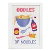 Rosa & Clara Designs Blue / Red / Yellow Oodles Of Noodles Risograph Print In Multi