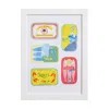 Rosa & Clara Designs Blue / Red / Yellow Sardine Tins Risograph Print In Multi