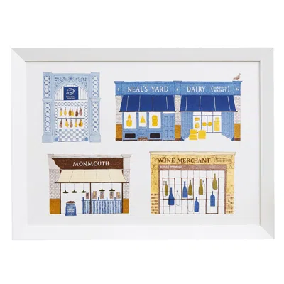 Rosa & Clara Designs Borough Market Risograph Print A3 In Multi