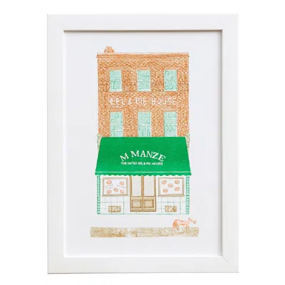 Rosa & Clara Designs Pie Shop Risograph Print In Multi