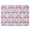 Rosa & Clara Designs Pink / Grey / Blue Flamingo Flourish Placemats Set Of Four Large In Multi
