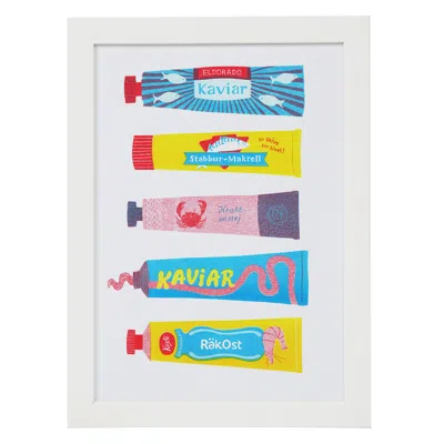 Rosa & Clara Designs Red / Yellow / Orange Spread Ahead Risograph Print In Multi