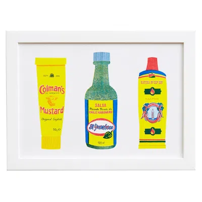Rosa & Clara Designs Spice It Up Risograph Print A4 In Yellow