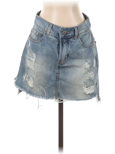 Pre-owned Rosa Cha Denim Skirt In Blue