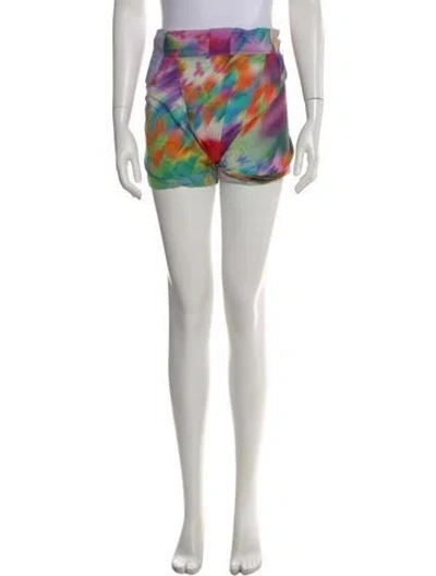 Pre-owned Rosa Cha Tie-dye Print Mini Shorts In Multicolor