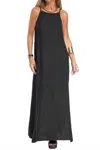 Rosa Clothing Beach Strappy Maxi Dress In Black In Black