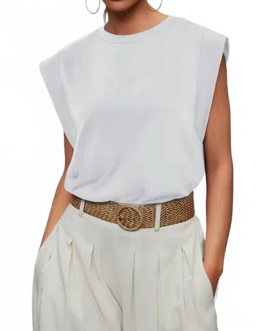 Rosa Clothing Cap Sleeve Tee In White