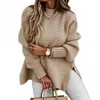 Rosa Clothing Chunky Knit Sweater In Beige In Sand