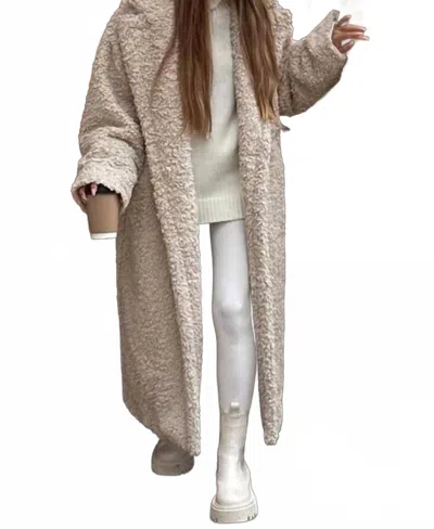 Rosa Clothing Howell Mountain Trench Coat In Beige In Gray