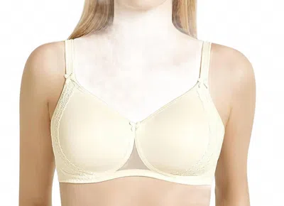 Rosa Faia Lace Rose Padded Soft Bra In Champagne In Multi