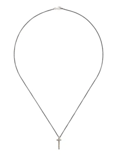 Rosa Maria 十字吊饰项链 In Silver