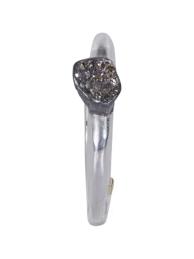 Rosa Maria Diamond Ring In Silver