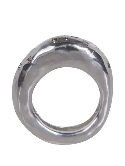 Rosa Maria Diamond Ring In Silver