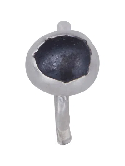 Rosa Maria Hammered-effect Ring In Silver