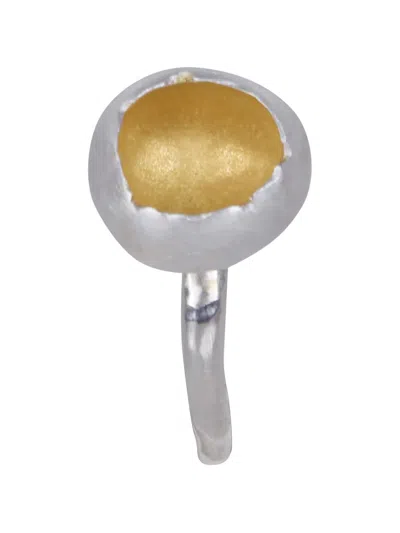 Rosa Maria Hammered-effect Ring In Metallic