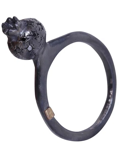 Rosa Maria Ring Lion Head "eriko R" In Gray