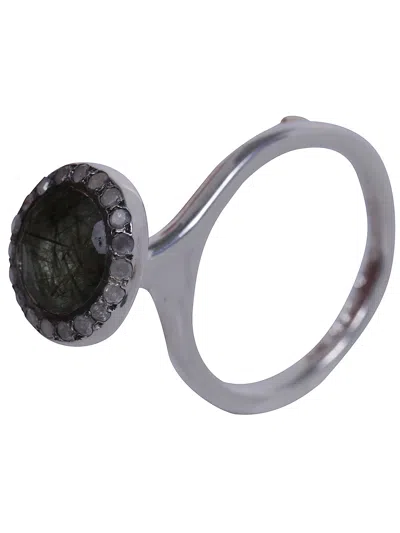 Rosa Maria Ring Silver "beril Th" In Black