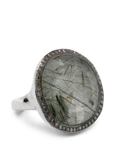 Rosa Maria Roberta Quartz And Diamonds Ring In Silver
