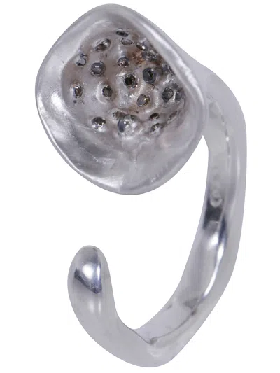 Rosa Maria Silver Ring "sax 2" In Metallic