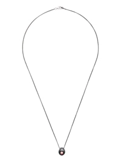 Rosa Maria Sterling Silver Garnet Necklace