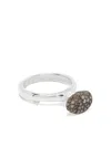 Rosa Maria Sterling Silver Diamond Ring In Silver