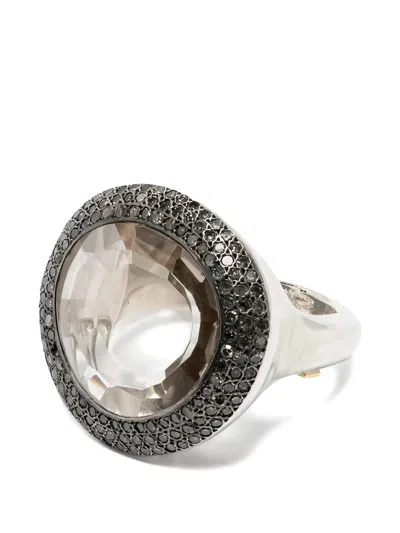 Rosa Maria Verone 钻石黄玉戒指 In Silver