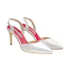 Rosamund Muir London Women's Augusta White Slingback Heels - Races, Weddings, Events In White