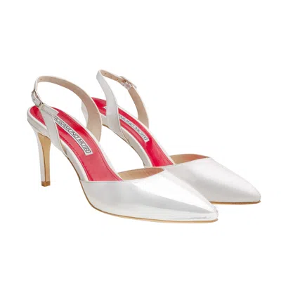 Rosamund Muir London Women's Augusta White Slingback Heels