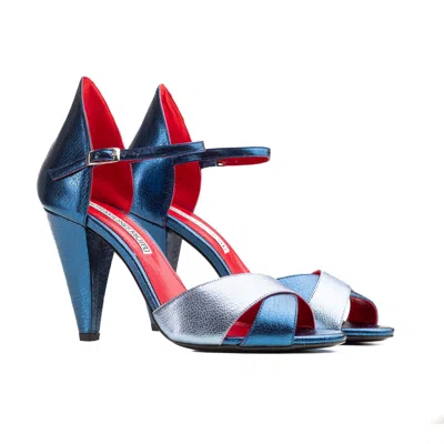 Rosamund Muir London Women's Aurora Blue Metallics Sandals