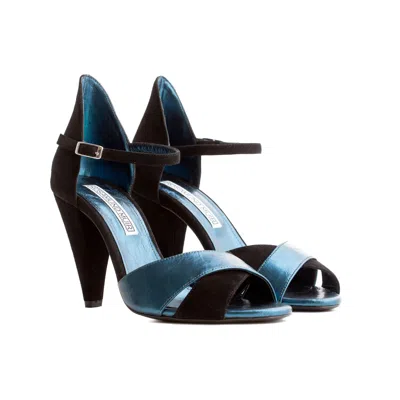 Rosamund Muir London Women's Black / Blue Aurora Black & Midnight Blue Sandals In Black/blue