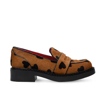Rosamund Muir London Women's Black / Neutrals / Brown Stratford Heart Loafers In Black/brown