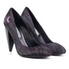 Rosamund Muir London Women's Black / Pink / Purple India Black & Purple Zebra Print With Star Heels In Black/pink/purple