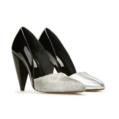 Rosamund Muir London Women's Black / Silver Romera Black & Silver Heels In Black/silver