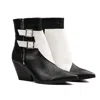 Rosamund Muir London Women's Black / White Beatrix Black And White Lizard Ankle Boots In Black/white