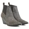 Rosamund Muir London Women's Felixa Grey Speckled With Star Cowboy Ankle Boots In Grey