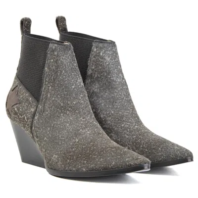 Rosamund Muir London Women's Felixa Grey Speckled With Star Cowboy Ankle Boots