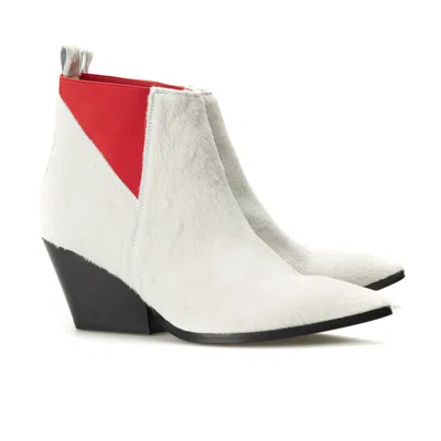 Rosamund Muir London Women's Fortuna Off White Ankle Boots