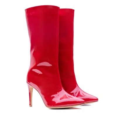 Rosamund Muir London Women's Freda Red Patent Boots