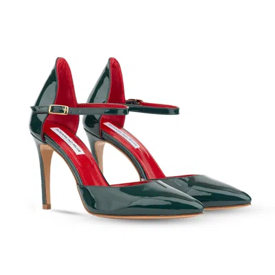 Rosamund Muir London Women's Lumina Dark Green Patent Heels